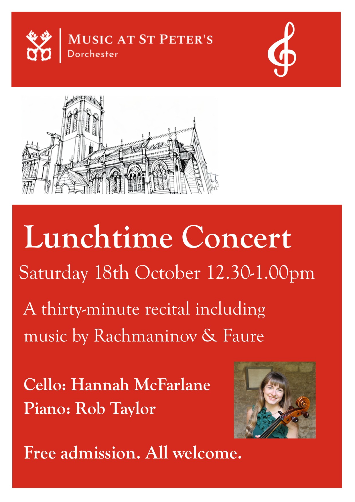 Lunchtime concert poster Dorch
