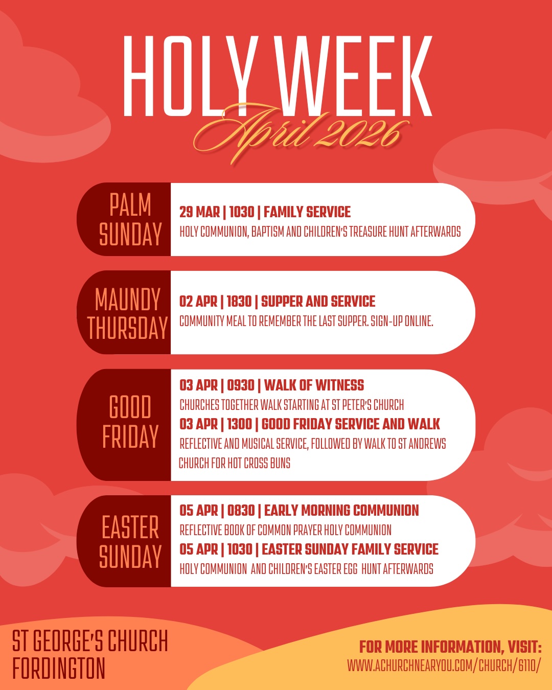 Holy Week Info 2026