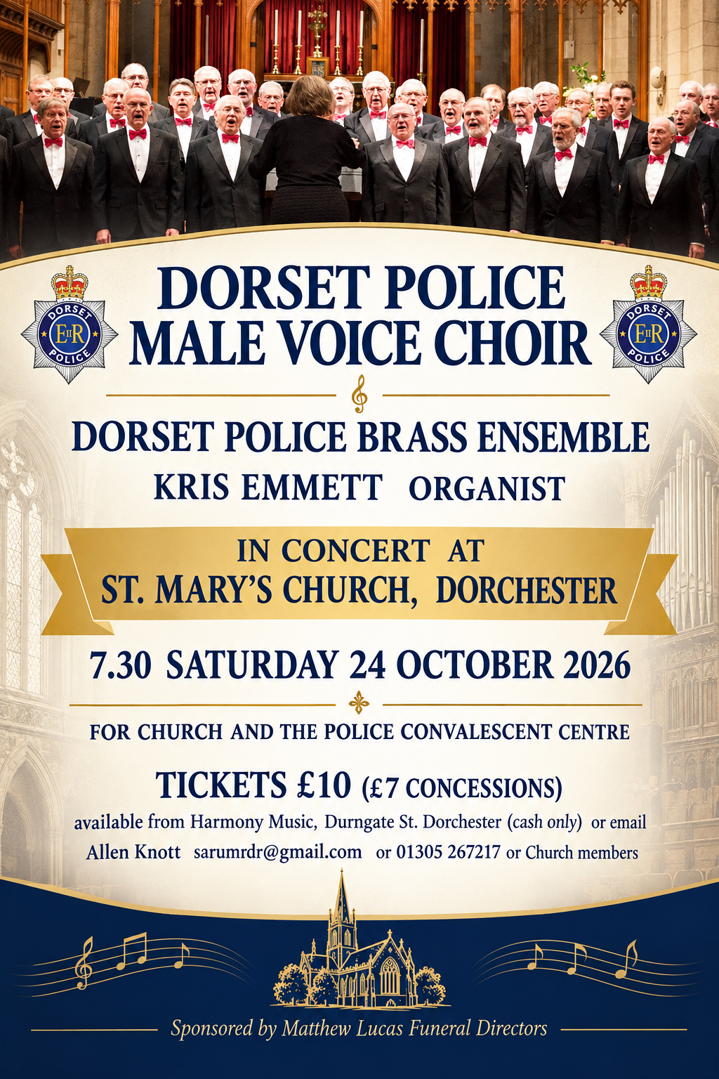 Police choir poster for Allen